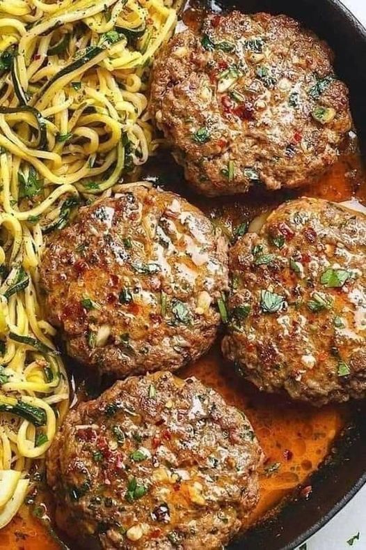 Hamburger Steaks with Onion Gravy Recipe