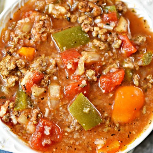 Slow Cooker Stuffed Pepper Soup