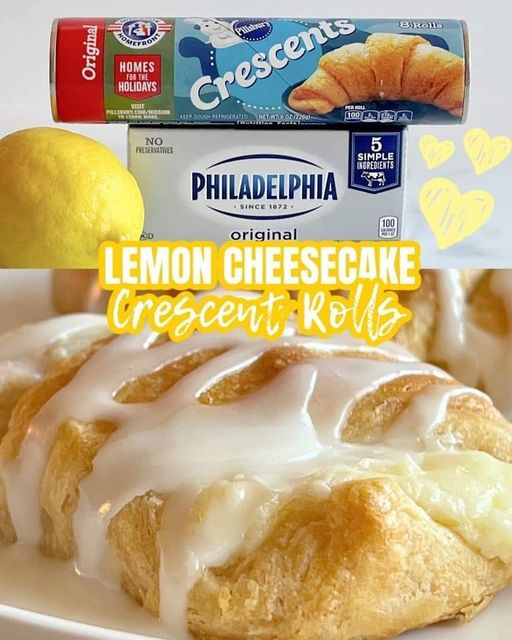 Easy and Delicious Lemon Cheesecake Crescent Rolls