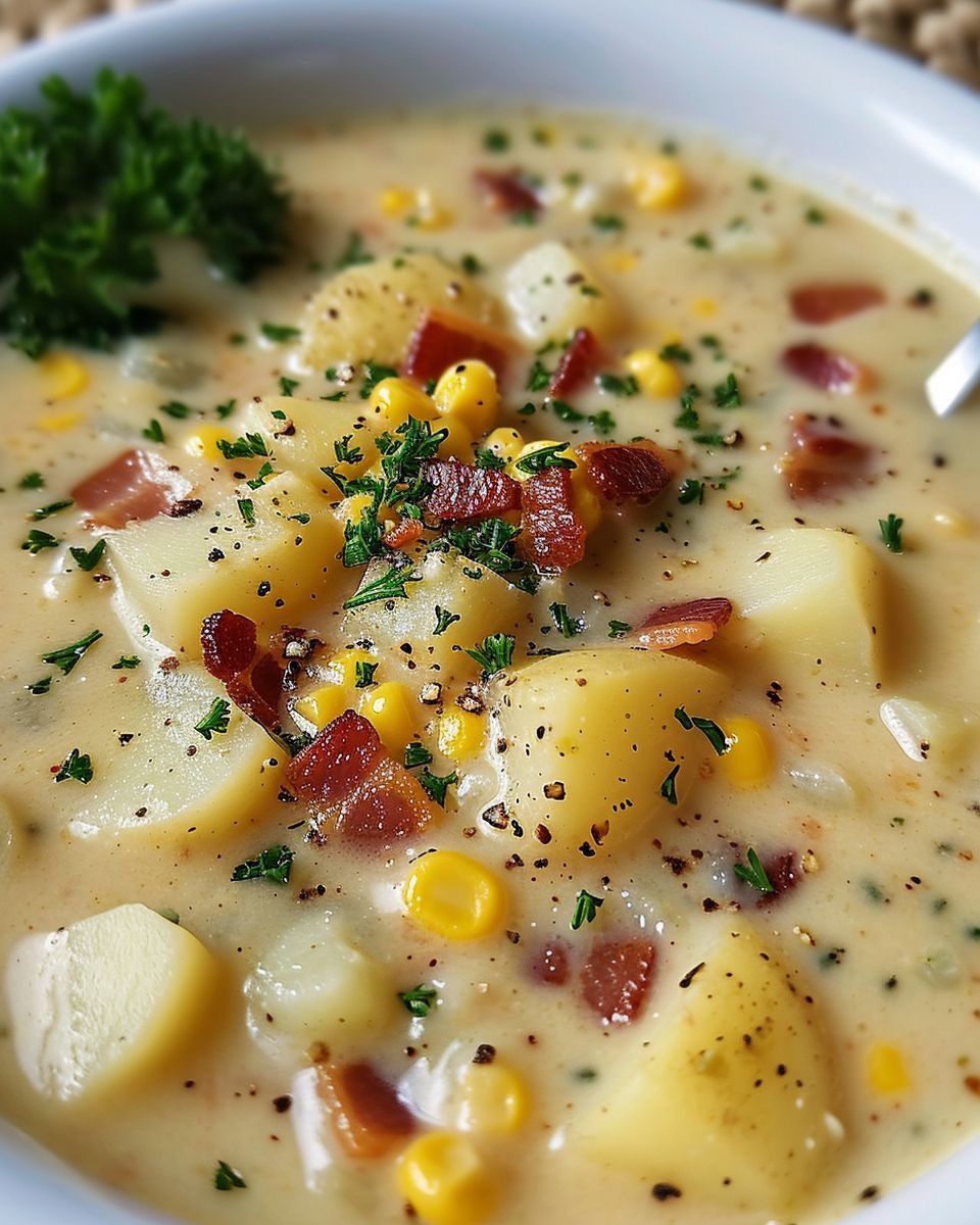 Warm and Cozy: Slow Cooker Potato & Corn Chowder