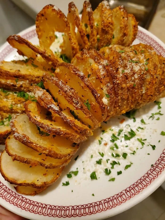 Cheesy Sliced Baked Potatoes