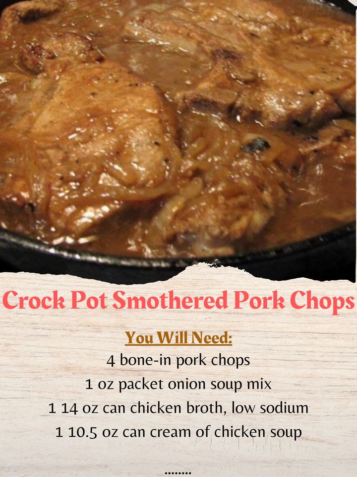 Crock Pot Smothered Pork Chops Recipe