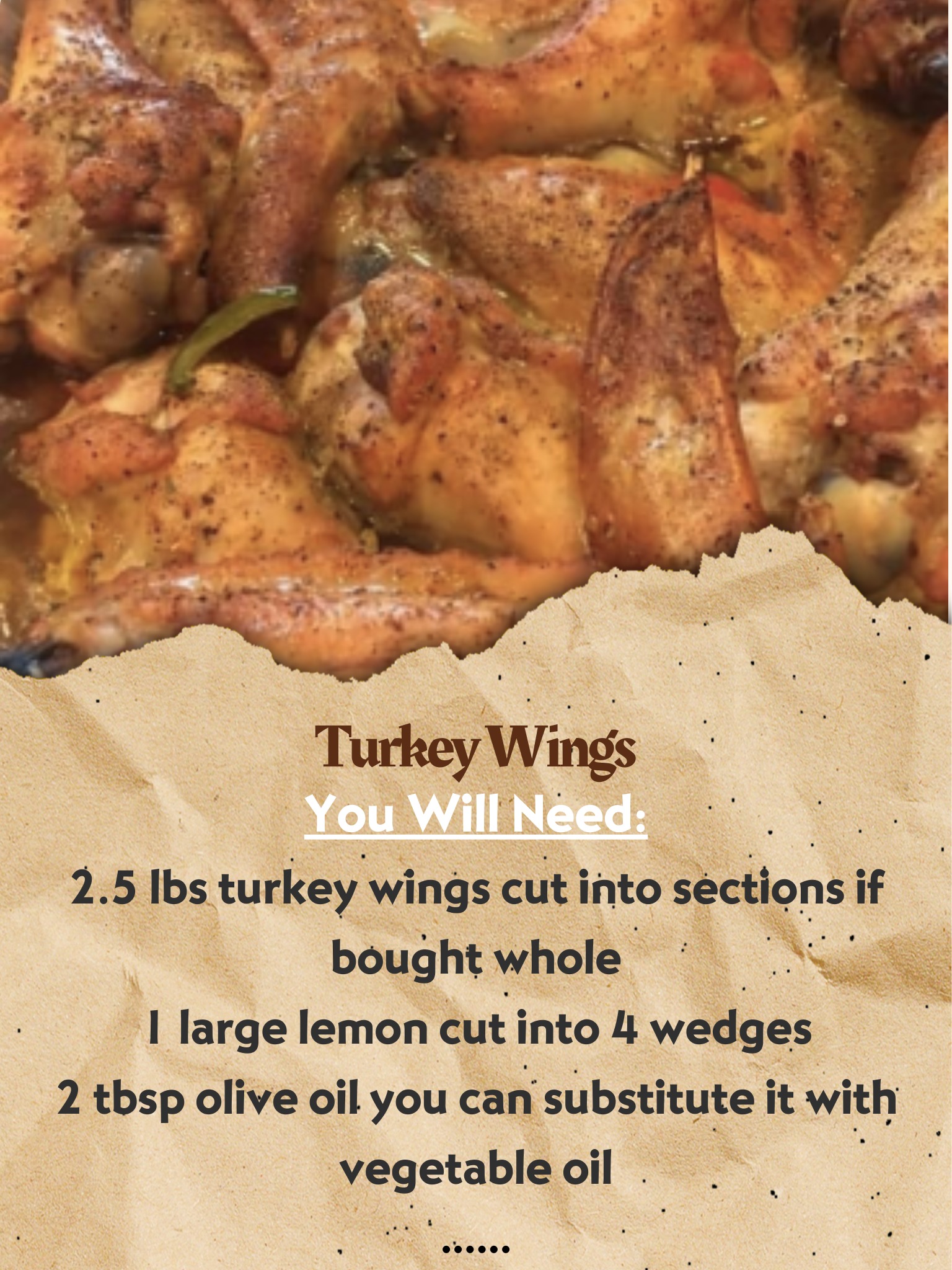 Turkey Wings Recipe