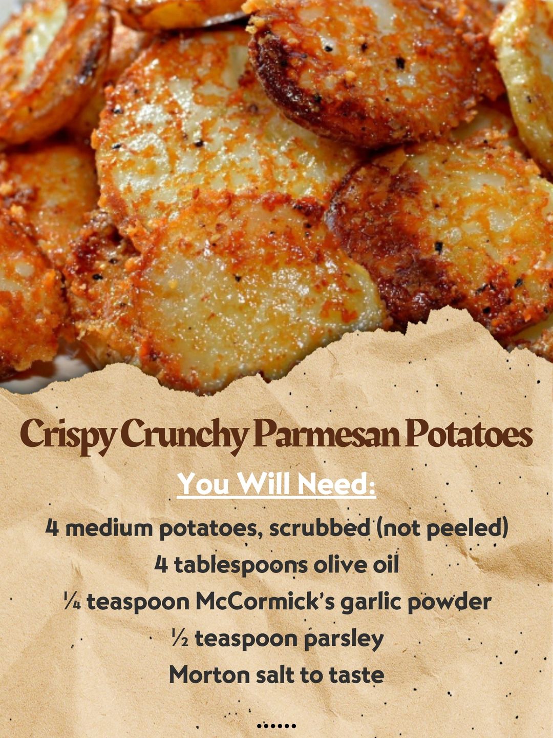 Crispy Crunchy Parmesan Potatoes Recipe