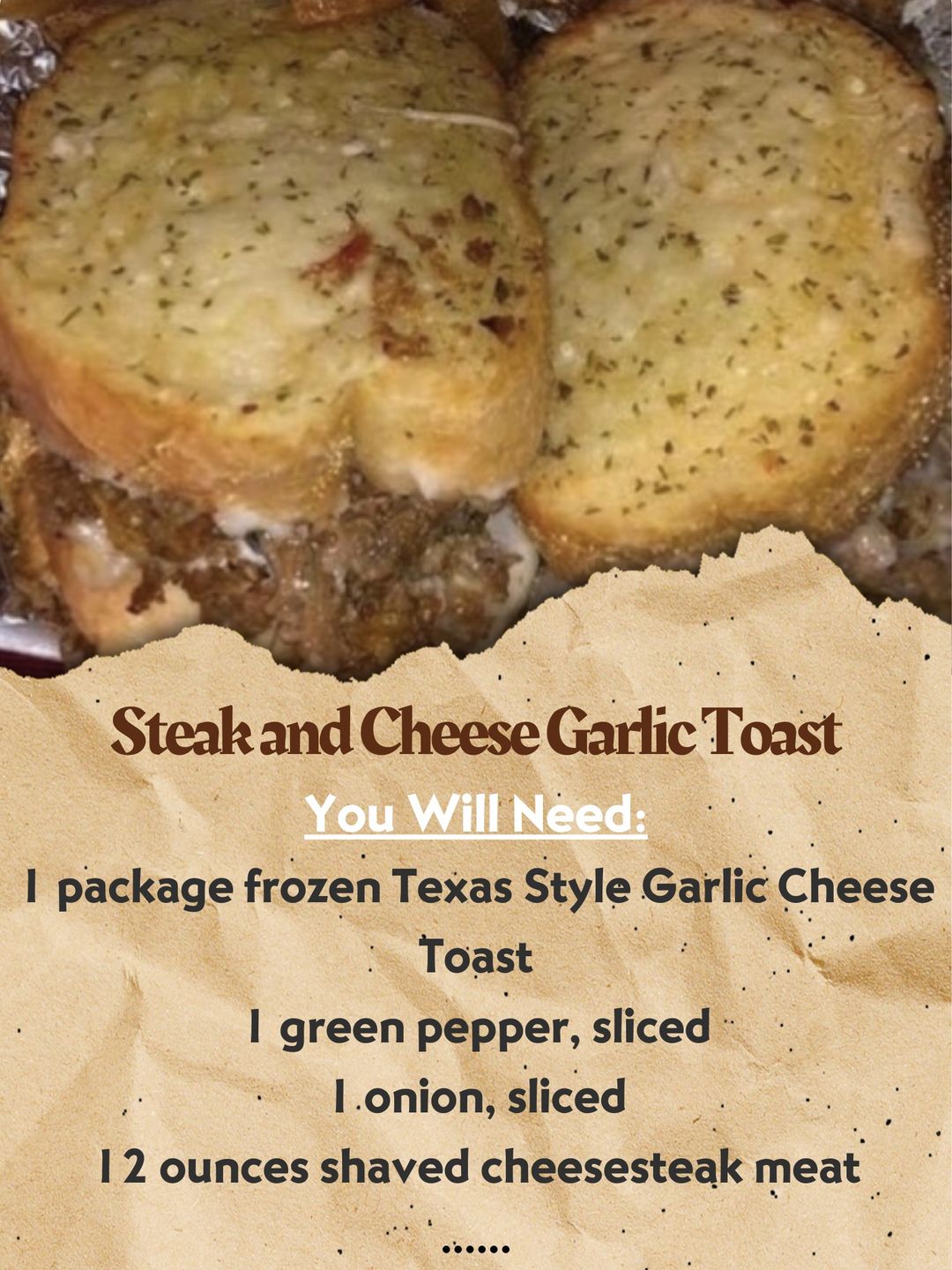 Steak and Cheese Garlic Toast