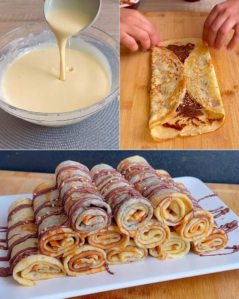 Irresistible Nutella Crepe Rolls