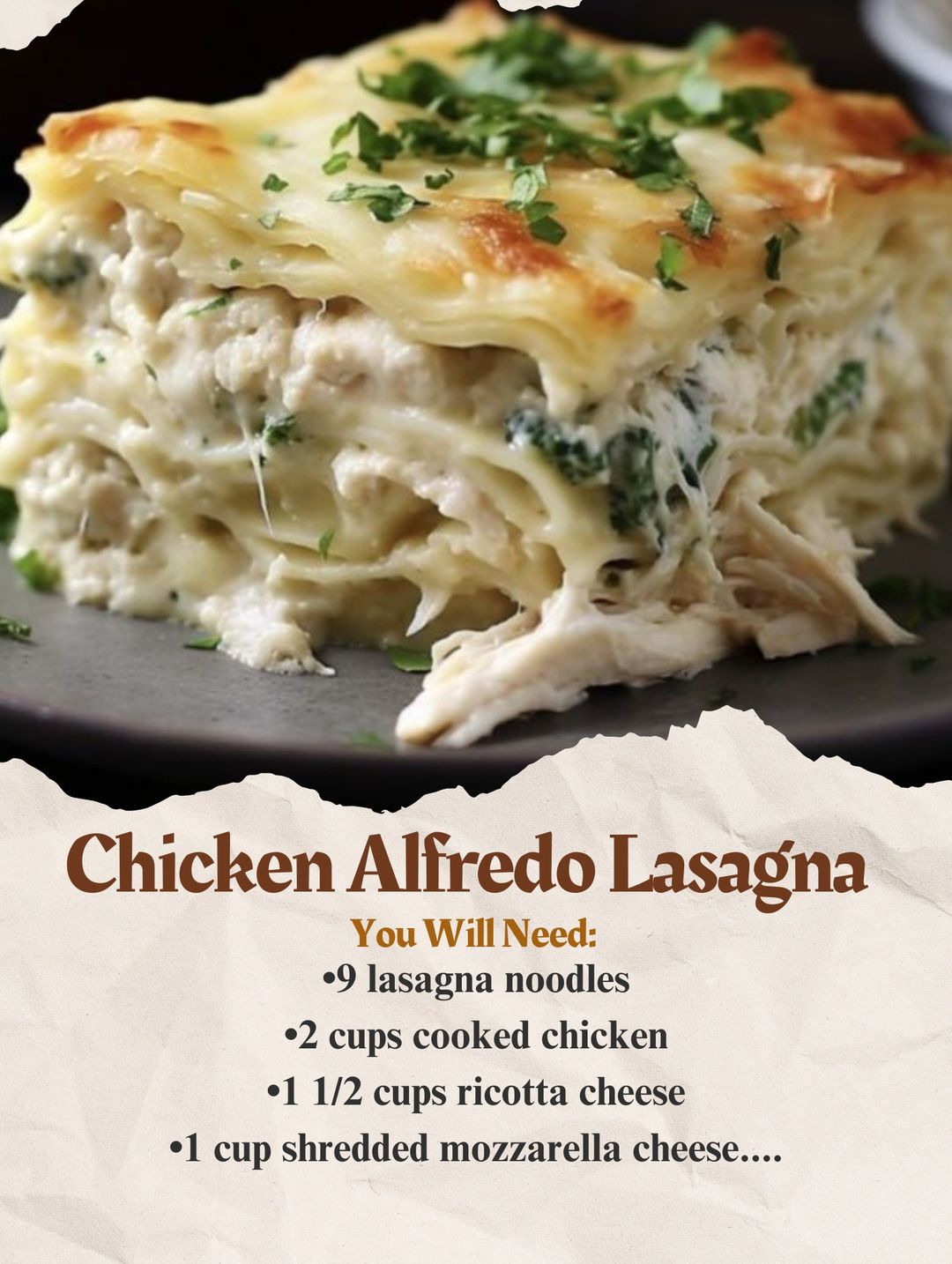 Chicken Alfredo Lasagna Rolls