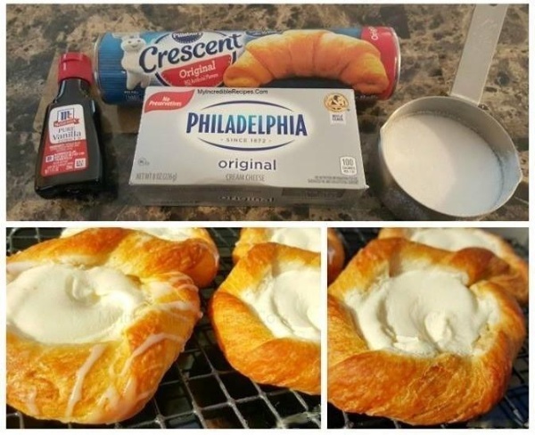 Crescent Roll Cheese Danishes