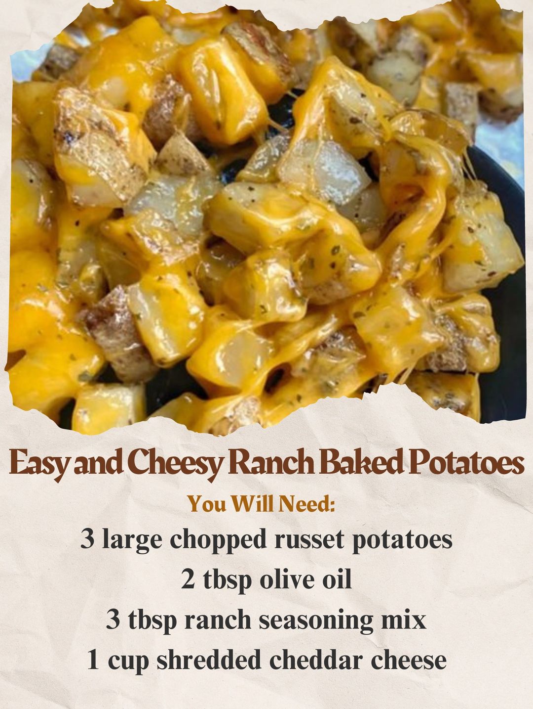 Easy and Cheesy Ranch Baked Potatoes