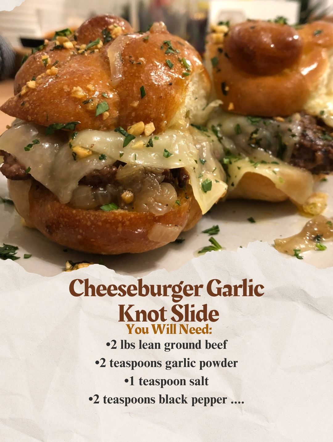 Cheeseburger Garlic Knot Sliders