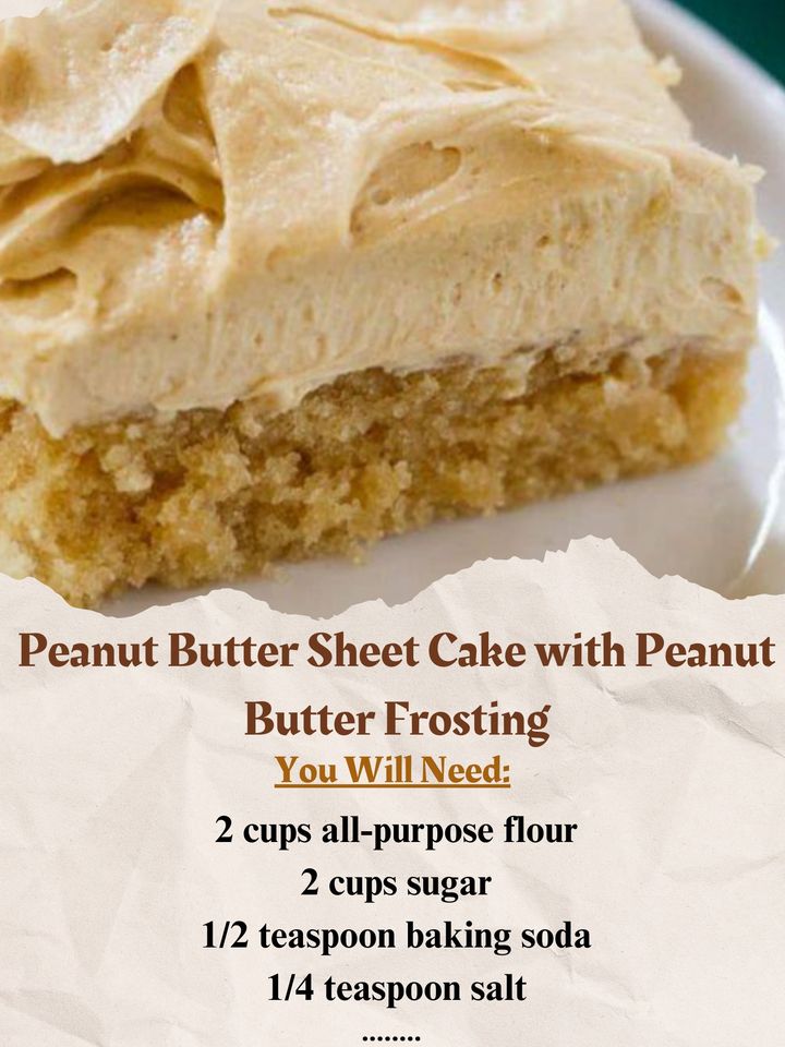 Peanut Butter Sheet Cake