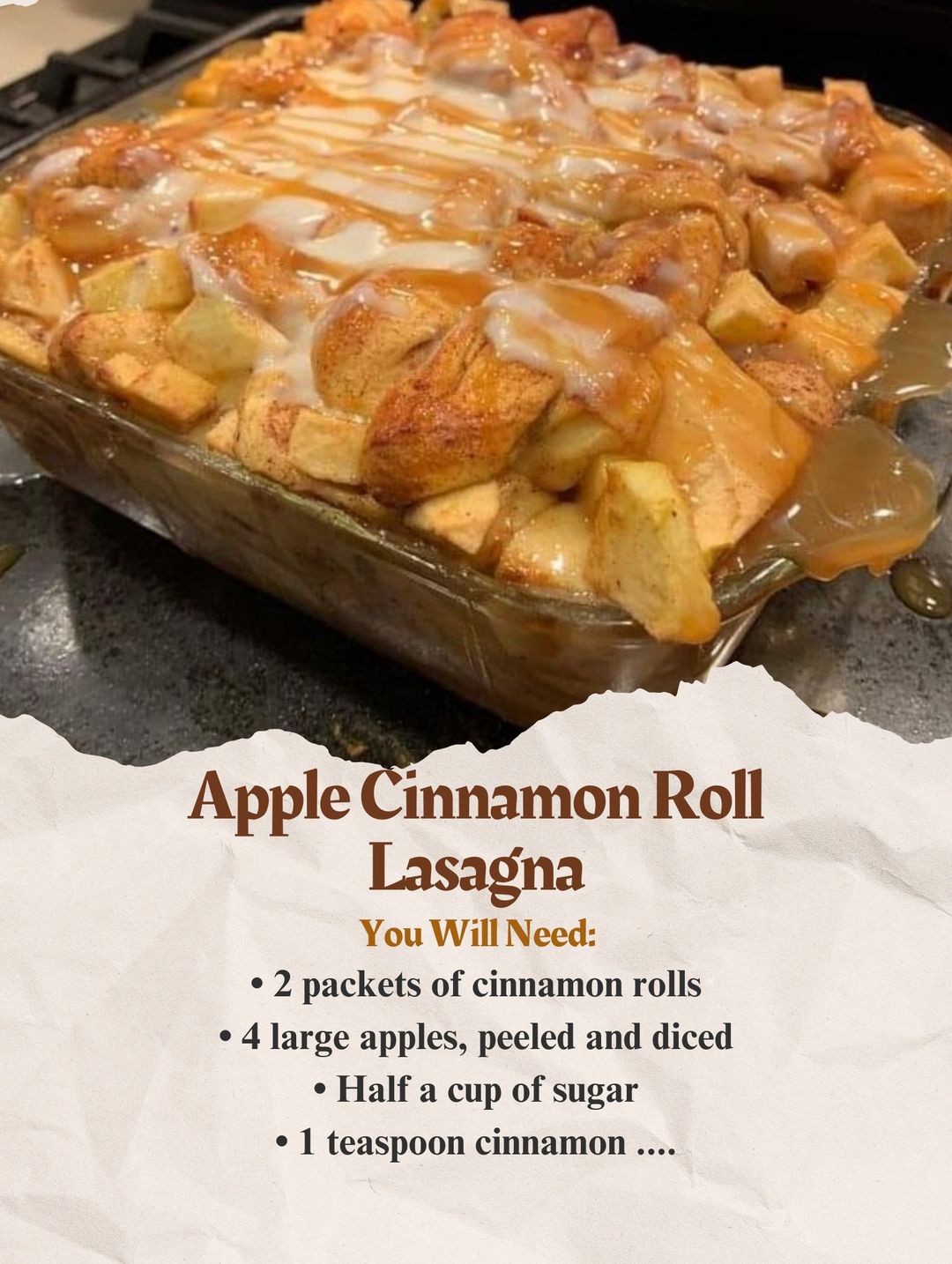 Apple Cinnamon Lasagna Roll