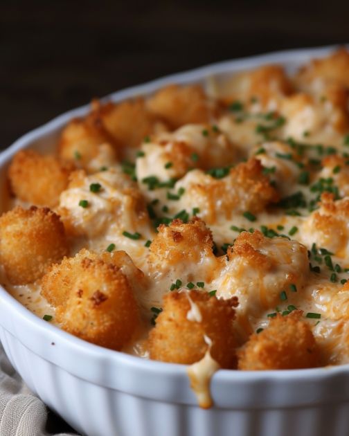 Cheesy Chicken and Tater Tot Casserole