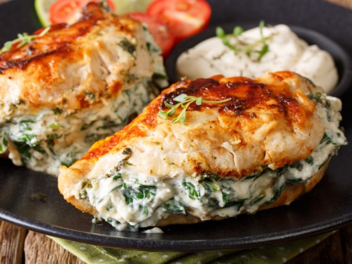 Spinach and Cheese Stuffed Chicken Breasts