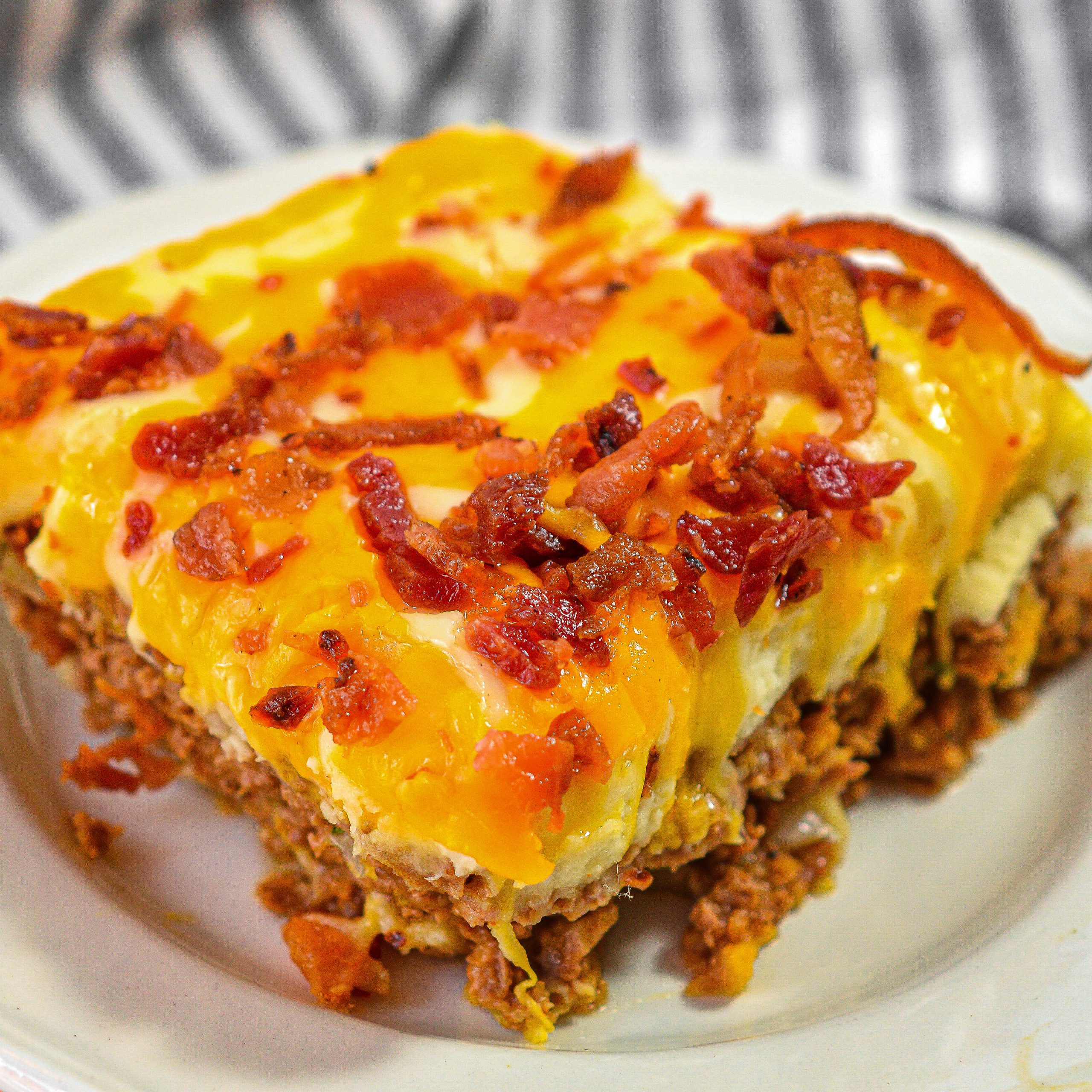 Easy Cowboy Meatloaf and Potato Casserole